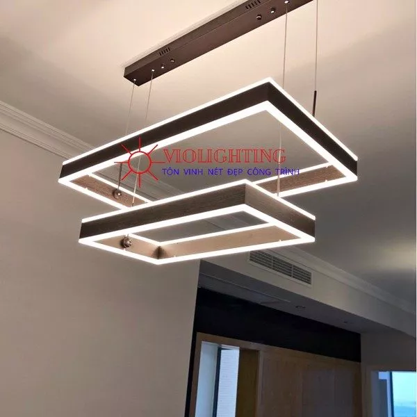Đèn Gắn Trần Phòng Khách-Bàn Ăn, Led Khung Chữ Nhật Hiện Đại Dc-140