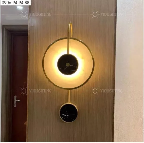 Đèn Gắn Tường Decor, Kim Loại Phối Đá Cẩm Thạch Cao Cấp Vdc-601