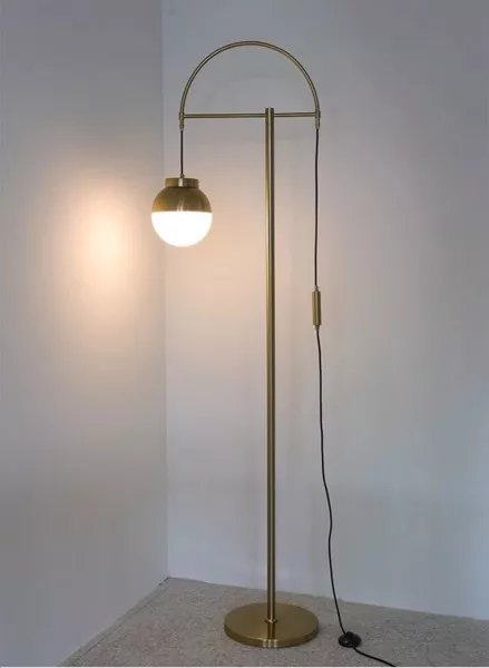 Đèn Cây Hiện Đại, Thân Kim Loại Si Vàng Đồng, Chao Thả Nghệ Thuật Dc-218