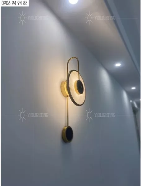 Đèn Gắn Tường Decor, Kim Loại Phối Đá Cẩm Thạch Cao Cấp Vdc-601