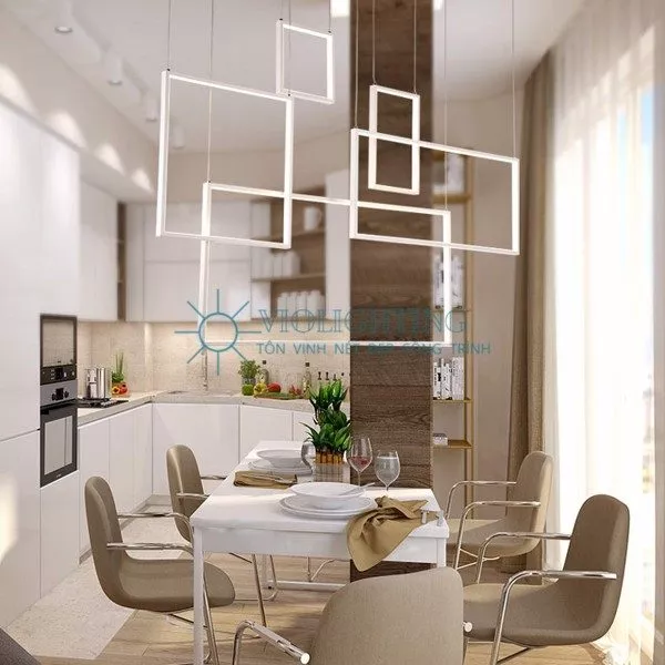 Đèn Thả Led Ô Vuông Hiện Đại Tdc-207