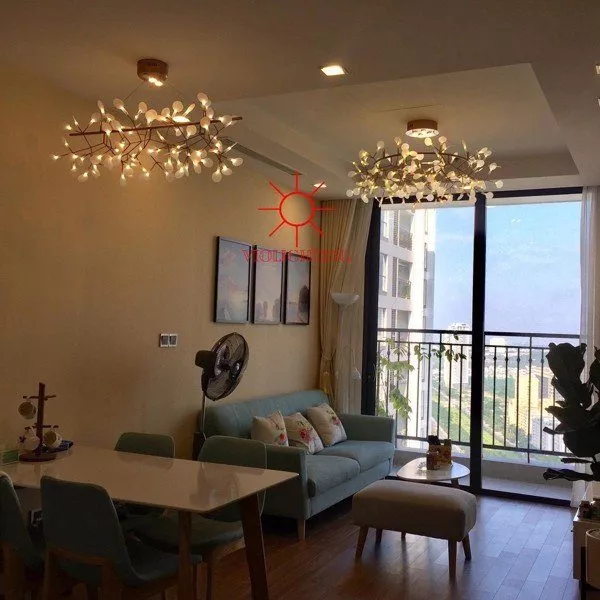 Đèn Thả Hera Lá Nhựa Kiểu Ngang Cao Cấp Tdc-190