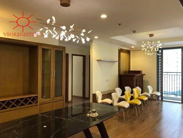 Đèn Thả Hera Lá Nhựa Kiểu Ngang Cao Cấp Tdc-190