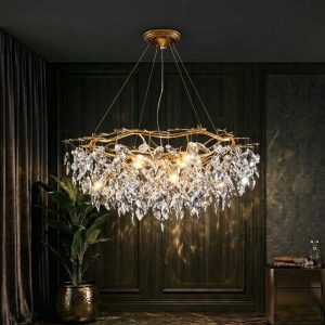 Đèn chùm phòng khách-bàn ăn, kiểu Serip tròn nghệ thuật  DC-1077