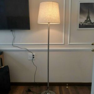 Đèn cây hiện đại, chao vải, thân kim loại cao cấp DC-213