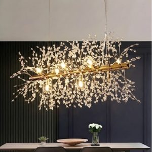 Đèn thả phòng khách-bàn ăn, thanh ngang, kiểu hoa Bồ Công Anh TDC-1254