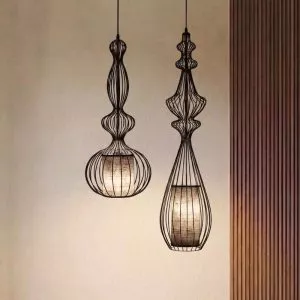 Đèn thả lồng sắt nghệ thuật hình lục bình TDC-44
