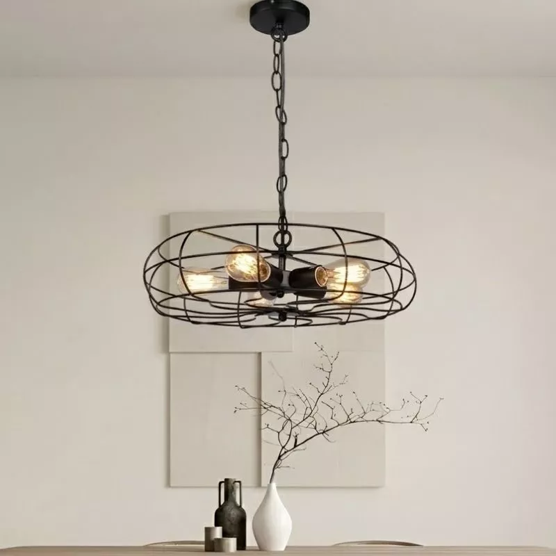 Đèn thả decor - khung kim loại thiết kế hình quạt sáng tạo TDC-78