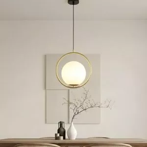 Đèn thả decor – thiết kế moonlight, khung kim loại si vàng đồng cao cấp TDC-85