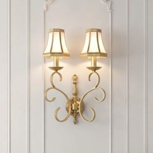 Đèn vách đồng nguyên chất, chao thiết kế VD-233