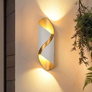 Đèn tường Led hiện đại ngoài trời, hắt 2 đầu, thiết kế nghệ thuật VNT-317