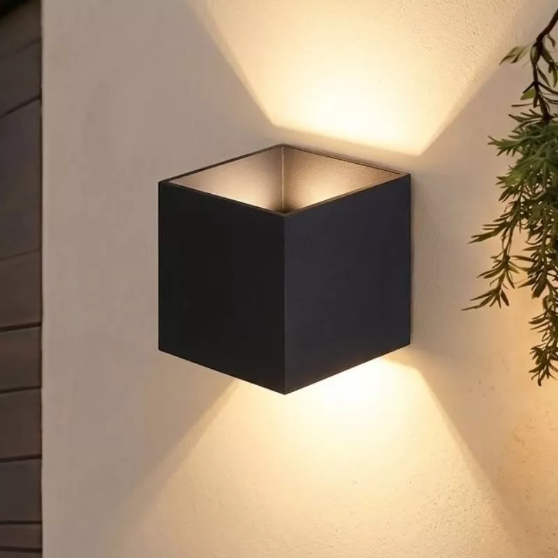 Đèn tường Led hiện đại ngoài trời, hắt 2 đầu, thiết kế nghệ thuật VNT-347