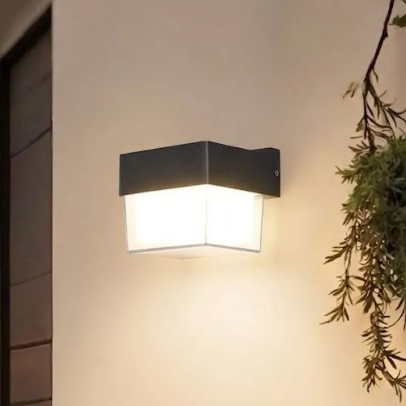 Đèn tường Led hiện đại ngoài trời, thiết kế hình khối vuông, 1 đầu VNT-379