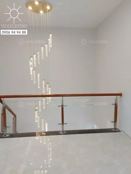Đèn Trang Trí Thông Tầng-Sảnh, Ống Phale Thả Xoắn Ốc Nghệ Thuật Dc-107