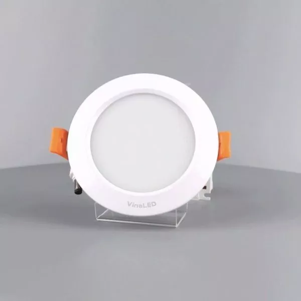 Đèn Downlight Âm Trần Dimmer Cao Cấp, 9Wat Vinaled Mẫu E, Màu Trắng/Bạc