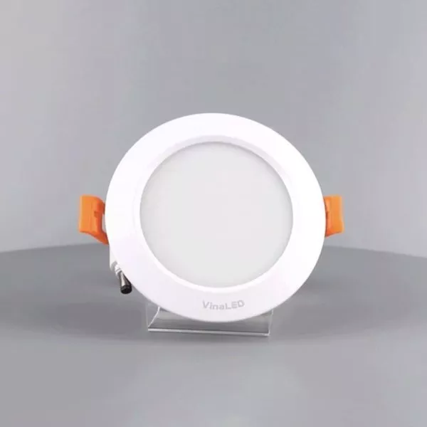 Đèn Downlight Âm Trần Dimmer Cao Cấp, 6Wat Vinaled Mẫu E, Màu Trắng/Bạc