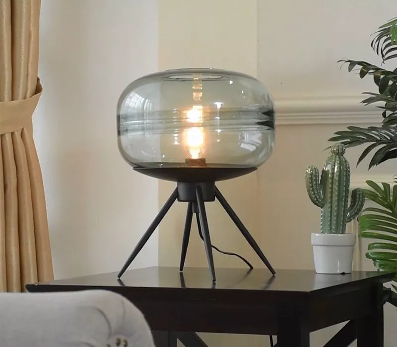 Đèn Bàn Bắc Âu, Chao Thủy Tinh Cao Cấp Db-341 - Hình Ảnh 4