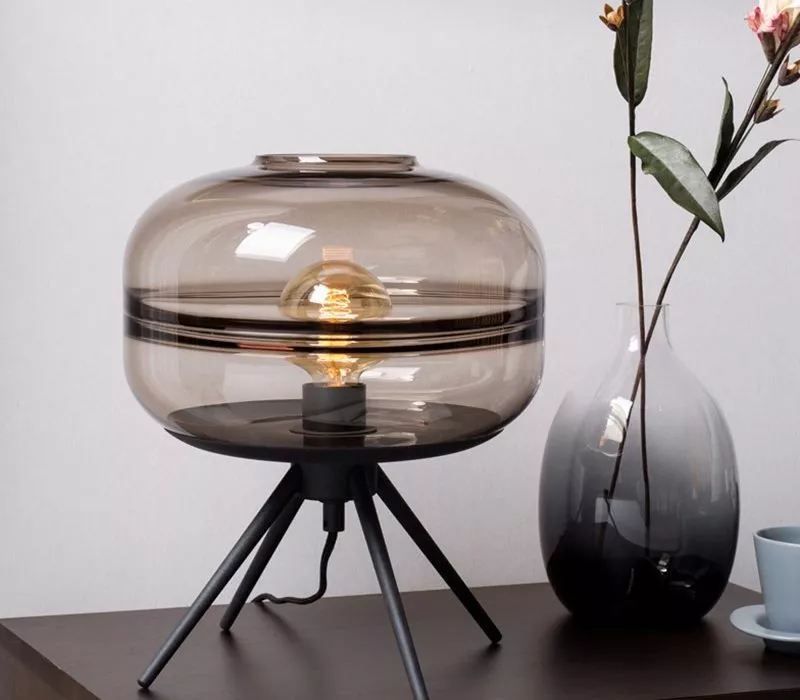Đèn Bàn Bắc Âu, Chao Thủy Tinh Cao Cấp Db-341