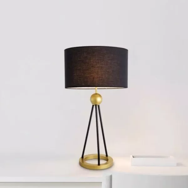 Đèn Bàn Chụp Vải, Thân Kim Loại Hiện Đại Db-320