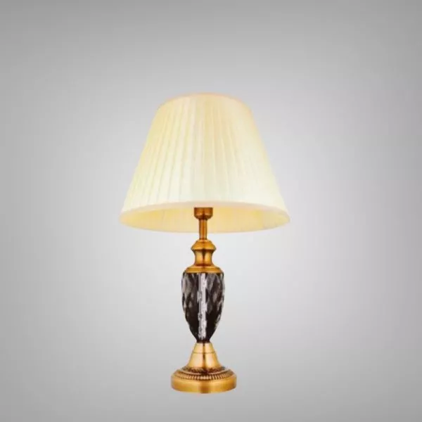 Đèn Bàn Chụp Vải Trắng, Thân Phối Phale Nghệ Thuật Db-390