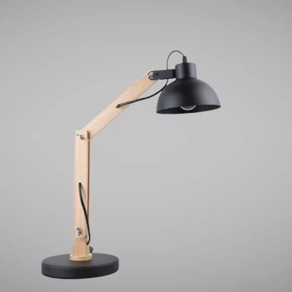 Đèn Bàn Hiện Đại, Thân Gỗ Nghệ Thuật Db-364