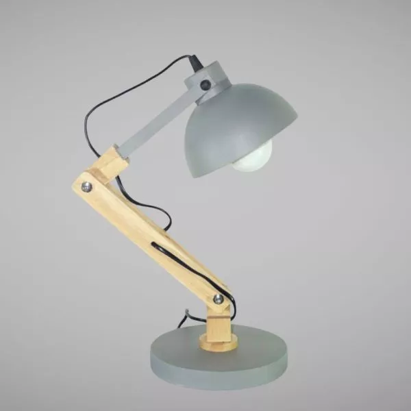 Đèn Bàn Hiện Đại, Thân Gỗ Nghệ Thuật Db-364