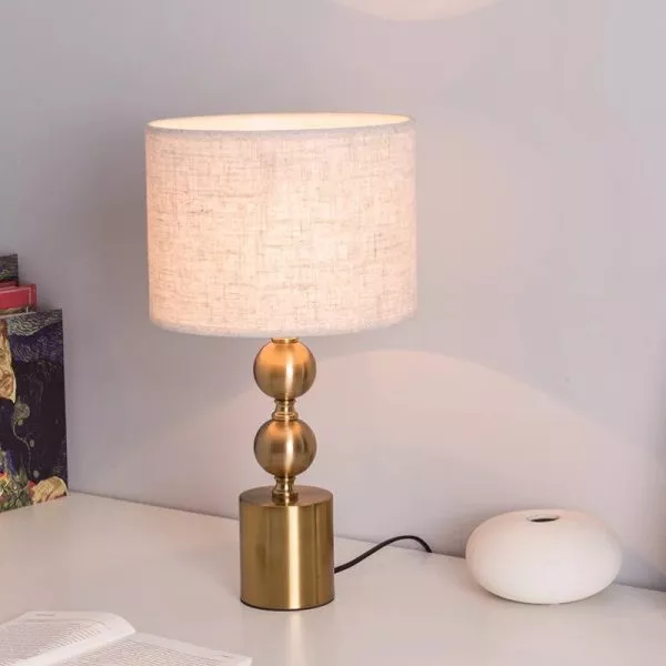 Đèn Bàn Hiện Đại, Thân Kim Loại Si Vàng Đồng Db-373