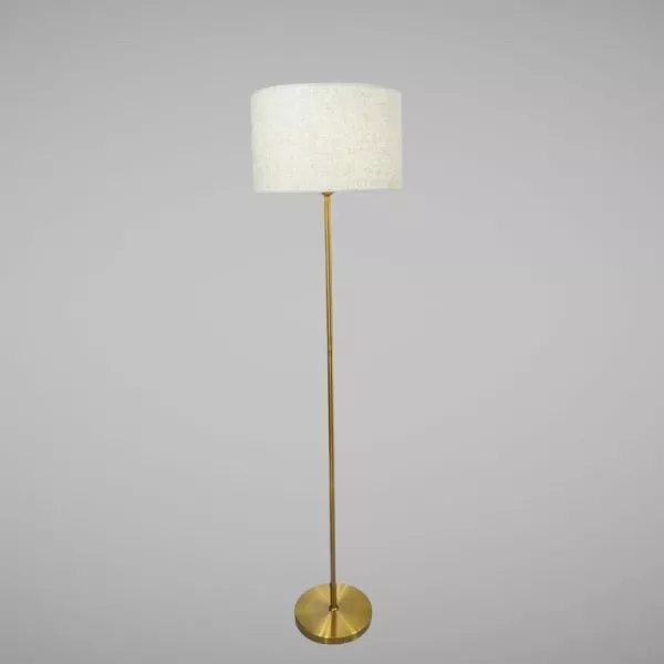 Đèn Cây Hiện Đại, Chao Vải, Thân Kim Loại Si Vàng-Đồng  Dc-212