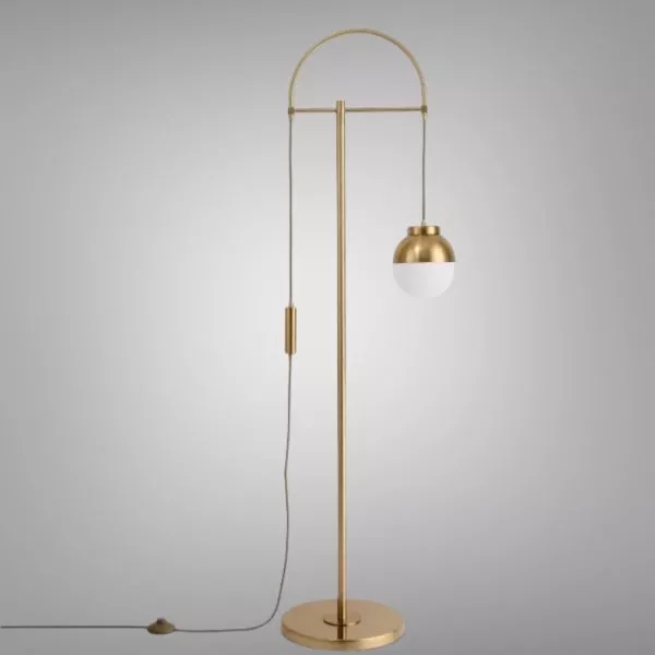 Đèn Cây Hiện Đại, Thân Kim Loại Si Vàng Đồng, Chao Thả Nghệ Thuật Dc-218