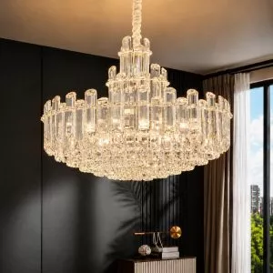 Đèn chùm pha lê, thiết kế kiểu tròn, thẻ pha lê K9 cao cấp DC-1039