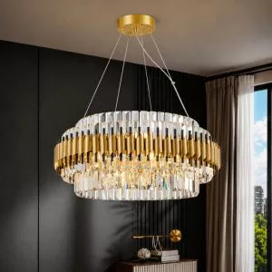 Đèn chùm pha lê phối kim loại cao cấp DC-120