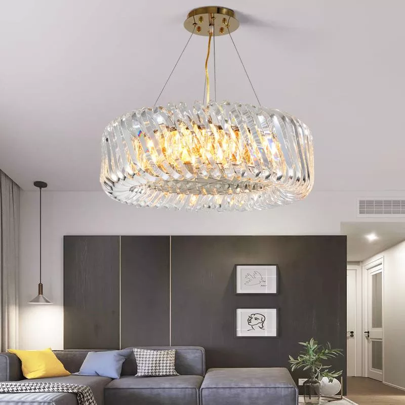 Đèn thả phòng khách-bàn ăn, mâm inox vàng phối phale nghệ thuật DC-104 - Hình ảnh 2