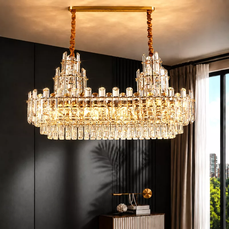 Đèn chùm phòng khách-bàn ăn, kiểu ngang, thẻ Phale cao cấp DC-1038