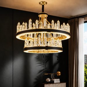 Đèn chùm phale, thiết kế kiểu tròn, thẻ Phale giả đá cao cấp DC-1065