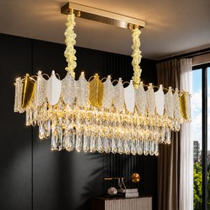 Đèn chùm phale, thiết kế thả ngang, thẻ phale K9 cao cấp DC-1047