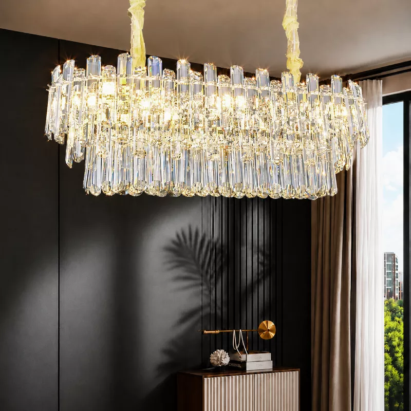 Đèn chùm phale, thiết kế thả ngang, thẻ phale K9 cao cấp DC-1051