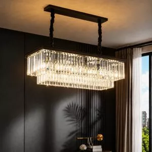 Đèn chùm phale, thiết kế thả ngang, thẻ phale trắng DC-1033