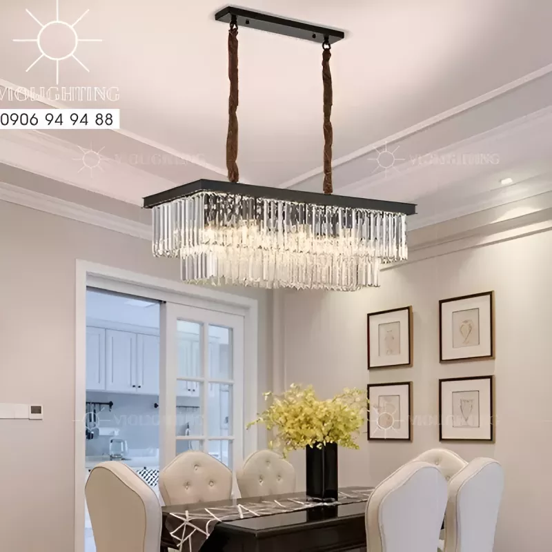 Đèn chùm phale, thiết kế thả ngang, thẻ phale trắng DC-1033 - Hình ảnh 4