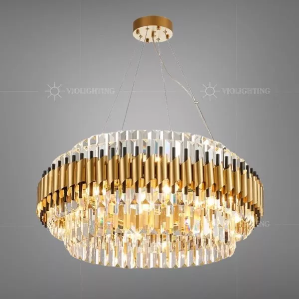 Đèn Chùm Phòng Khách-Bàn Ăn Hiện Đại, Phale Phối Kim Loại Cao Cấp Dc-120