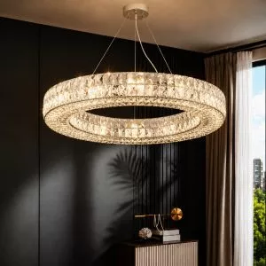 Đèn chùm phòng khách-bàn ăn, vòng phale cao cấp DC-1063