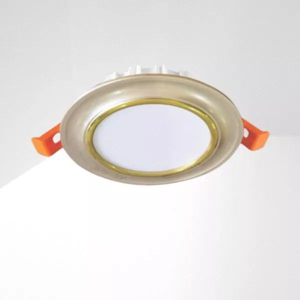 Đèn Downlight Âm Trần 3 Chế Độ Cao Cấp, Mặt Lồi, Viền Màu Vàng Kem - Anfaco Afc437V