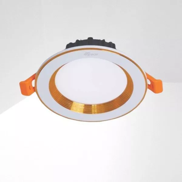 Đèn Downlight Âm Trần Đơn Sắc, Mặt Lỏm, Viền Vàng Cao Cấp - Anfaco Afc441V