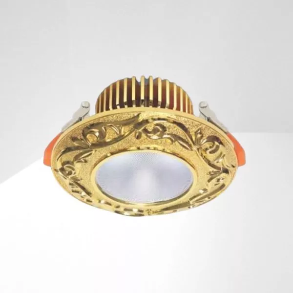 Đèn Downlight Âm Trần Nhà Phố, Biệt Thự Cổ Điển Cao Cấp, 15Wat, Thân Kim Loại Đồng Cao Cấp Afc006