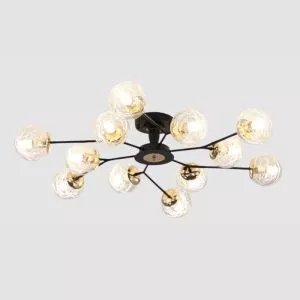 Đèn gắn trần Phòng Khách-Bàn Ăn 12 chao thủy tinh hiện đại DC-148