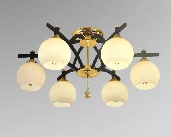 Đèn Gắn Trần Phòng Khách-Bàn Ăn, Chao Thủy Tinh Nghệ Thuật Dc-2106