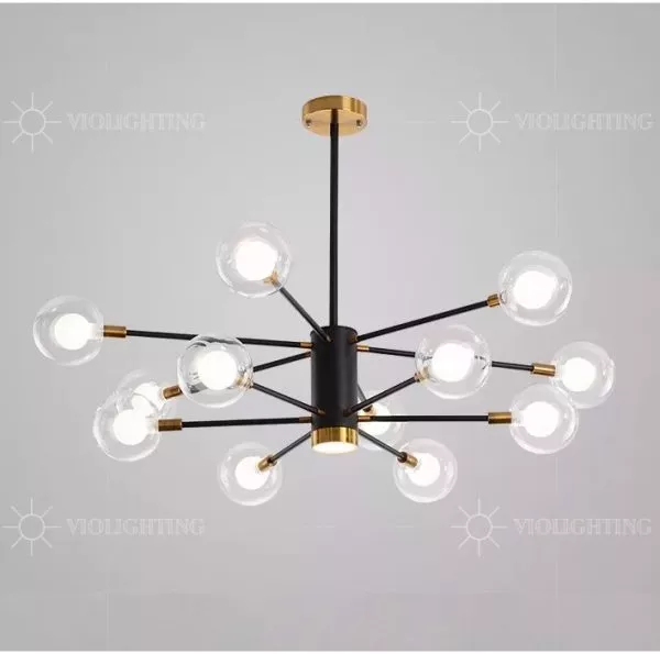 Đèn Gắn Trần Phòng Khách-Bàn Ăn Hiện Đại 12 Bóng Dc-1440