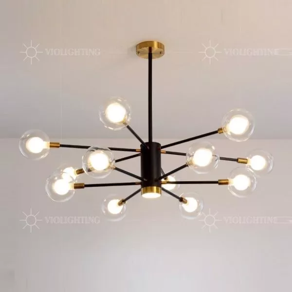 Đèn Gắn Trần Phòng Khách-Bàn Ăn Hiện Đại 12 Bóng Dc-1440