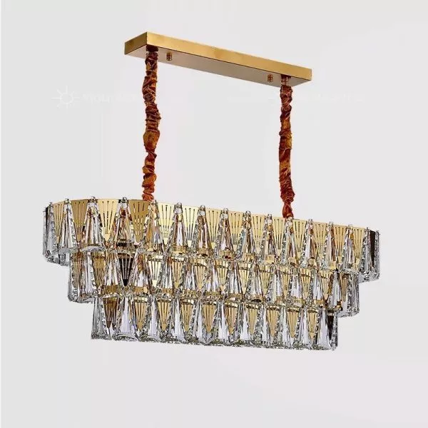 Đèn Gắn Trần Phòng Khách-Bàn Ăn Kiểu Ngang, Phale Phối Kim Loại Cao Cấp Dc-1075