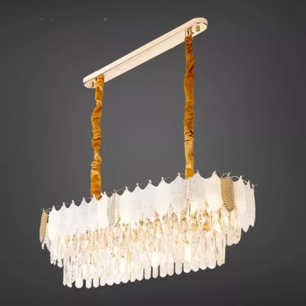 Đèn Gắn Trần Phòng Khách-Bàn Ăn Kiểu Ngang,Phale Phối Acrylic Hình Lá  Dc-1047