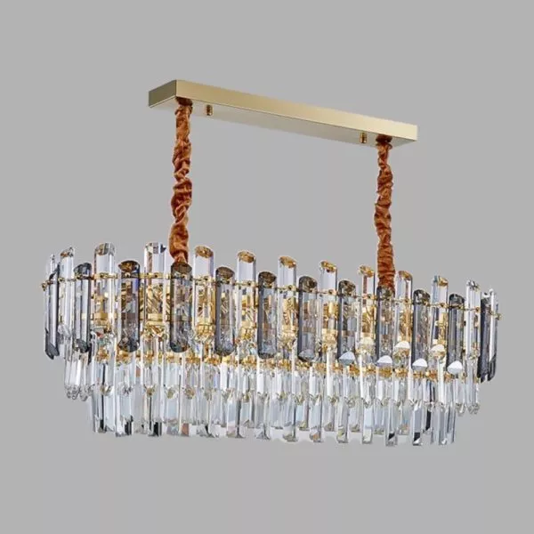 Đèn Gắn Trần Phòng Khách-Bàn Ăn Kiểu Ngang,Thẻ Phale Phối Màu Khói Dc-1056